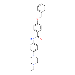 ChemSpider 2D Image | 4-(Benzyloxy)-N-[4-(4-ethyl-1-piperazinyl)phenyl]benzamide | C26H29N3O2