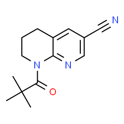 ChemSpider 2D Image | 8-Pivaloyl-5,6,7,8-tetrahydro-1,8-naphthyridine-3-carbonitrile | C14H17N3O