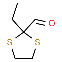 ChemSpider 2D Image | 2-Ethyl-1,3-dithiolane-2-carbaldehyde | C6H10OS2