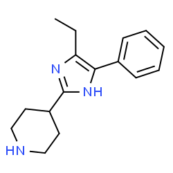 ChemSpider 2D Image | 4-(4-Ethyl-5-phenyl-1H-imidazol-2-yl)piperidine | C16H21N3