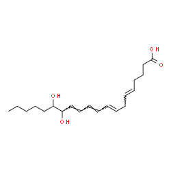 ChemSpider 2D Image | (5E,8E,10E,12E)-14,15-Dihydroxy-5,8,10,12-icosatetraenoic acid | C20H32O4