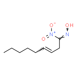 ChemSpider 2D Image | (1Z,3E)-N-Hydroxy-1-nitro-3-nonen-1-imine | C9H16N2O3