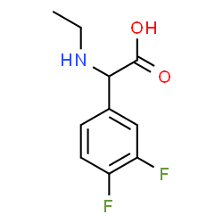 ChemSpider 2D Image | (3,4-Difluorophenyl)(ethylamino)acetic acid | C10H11F2NO2