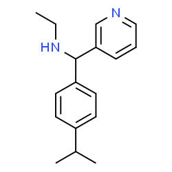 ChemSpider 2D Image | N-[(4-Isopropylphenyl)(3-pyridinyl)methyl]ethanamine | C17H22N2