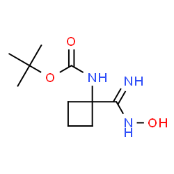 ChemSpider 2D Image | 2-Methyl-2-propanyl [1-(N-hydroxycarbamimidoyl)cyclobutyl]carbamate | C10H19N3O3