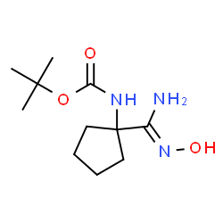 ChemSpider 2D Image | 2-Methyl-2-propanyl [1-(N-hydroxycarbamimidoyl)cyclopentyl]carbamate | C11H21N3O3