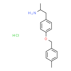 ChemSpider 2D Image | 1-{4-[(4-Methylbenzyl)oxy]phenyl}-2-propanamine hydrochloride (1:1) | C17H22ClNO