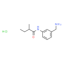 ChemSpider 2D Image | N-[3-(Aminomethyl)phenyl]-2-methylbutanamide hydrochloride (1:1) | C12H19ClN2O