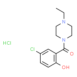 ChemSpider 2D Image | 4-chloro-2-(4-ethylpiperazine-1-carbonyl)phenol hydrochloride | C13H18Cl2N2O2