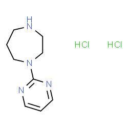ChemSpider 2D Image | 1-(2-Pyrimidinyl)-1,4-diazepane dihydrochloride | C9H16Cl2N4