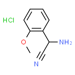 ChemSpider 2D Image | Amino(2-methoxyphenyl)acetonitrile hydrochloride (1:1) | C9H11ClN2O