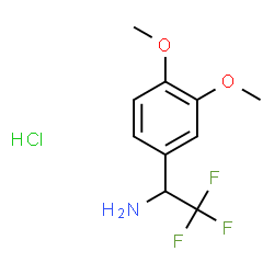 ChemSpider 2D Image | 1-(3,4-Dimethoxyphenyl)-2,2,2-trifluoroethanamine hydrochloride (1:1) | C10H13ClF3NO2