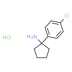 ChemSpider 2D Image | 1-(4-Chlorophenyl)cyclopentanamine hydrochloride (1:1) | C11H15Cl2N