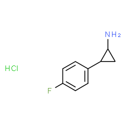 ChemSpider 2D Image | 2-(4-fluorophenyl)cyclopropan-1-amine hydrochloride | C9H11ClFN