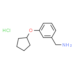 ChemSpider 2D Image | (3-(Cyclopentyloxy)phenyl)methanamine hydrochloride | C12H18ClNO