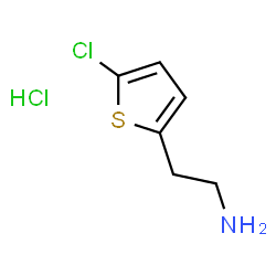 ChemSpider 2D Image | 2-(5-CHLOROTHIOPHEN-2-YL)ETHANAMINE HYDROCHLORIDE | C6H9Cl2NS