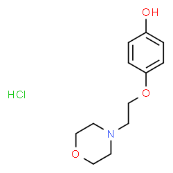 ChemSpider 2D Image | 4-[2-(4-Morpholinyl)ethoxy]phenol hydrochloride (1:1) | C12H18ClNO3
