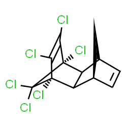 ChemSpider 2D Image | (1S,3S,6S,8S)-1,8,9,10,11,11-Hexachlorotetracyclo[6.2.1.1~3,6~.0~2,7~]dodeca-4,9-diene | C12H8Cl6