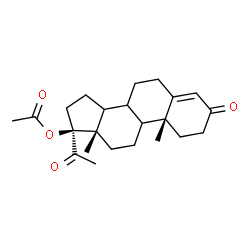 ChemSpider 2D Image | (8xi,9xi,14xi,17alpha)-3,20-Dioxopregn-4-en-17-yl acetate | C23H32O4