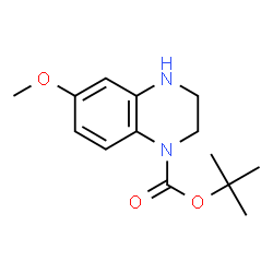 ChemSpider 2D Image | tert-Butyl 6-methoxy-3,4-dihydroquinoxaline-1(2H)-carboxylate | C14H20N2O3