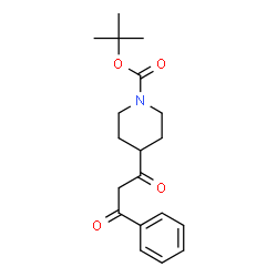 ChemSpider 2D Image | tert-Butyl 4-(3-oxo-3-phenylpropanoyl)piperidine-1-carboxylate | C19H25NO4