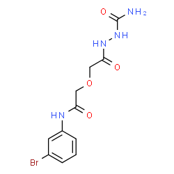 ChemSpider 2D Image | 2-({2-[(3-Bromophenyl)amino]-2-oxoethoxy}acetyl)hydrazinecarboxamide | C11H13BrN4O4