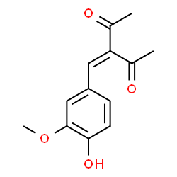 ChemSpider 2D Image | 3-(4-Hydroxy-3-methoxybenzylidene)-2,4-pentanedione | C13H14O4