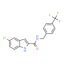 ChemSpider 2D Image | 5-Chloro-N-[4-(trifluoromethyl)benzyl]-1H-indole-2-carboxamide | C17H12ClF3N2O