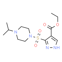 ChemSpider 2D Image | Ethyl 3-[(4-isopropyl-1-piperazinyl)sulfonyl]-1H-pyrazole-4-carboxylate | C13H22N4O4S