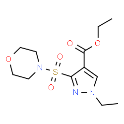 ChemSpider 2D Image | Ethyl 1-ethyl-3-(4-morpholinylsulfonyl)-1H-pyrazole-4-carboxylate | C12H19N3O5S
