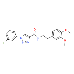 ChemSpider 2D Image | N-[2-(3,4-Dimethoxyphenyl)ethyl]-1-(3-fluorophenyl)-1H-1,2,3-triazole-4-carboxamide | C19H19FN4O3