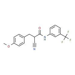 ChemSpider 2D Image | 2-Cyano-3-(4-methoxyphenyl)-N-[3-(trifluoromethyl)phenyl]propanamide | C18H15F3N2O2