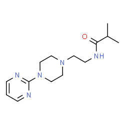 ChemSpider 2D Image | 2-Methyl-N-{2-[4-(2-pyrimidinyl)-1-piperazinyl]ethyl}propanamide | C14H23N5O