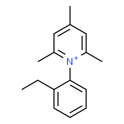 ChemSpider 2D Image | 1-(2-Ethylphenyl)-2,4,6-trimethylpyridinium | C16H20N