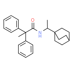 ChemSpider 2D Image | N-[1-(Bicyclo[2.2.2]oct-1-yl)ethyl]-2,2-diphenylpropanamide | C25H31NO