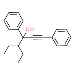 ChemSpider 2D Image | 4-Ethyl-1,3-diphenyl-1-hexyn-3-ol | C20H22O