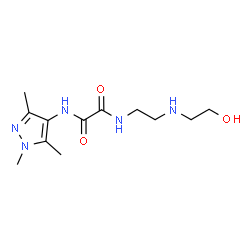 ChemSpider 2D Image | N-{2-[(2-Hydroxyethyl)amino]ethyl}-N'-(1,3,5-trimethyl-1H-pyrazol-4-yl)ethanediamide | C12H21N5O3