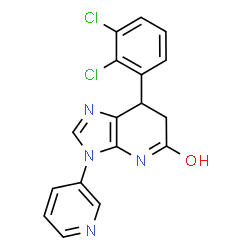 ChemSpider 2D Image | 7-(2,3-Dichlorophenyl)-3-(3-pyridinyl)-3,4,6,7-tetrahydro-5H-imidazo[4,5-b]pyridin-5-one | C17H12Cl2N4O