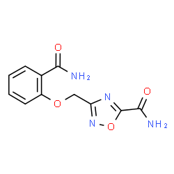 ChemSpider 2D Image | 3-[(2-Carbamoylphenoxy)methyl]-1,2,4-oxadiazole-5-carboxamide | C11H10N4O4