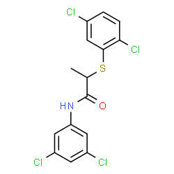 ChemSpider 2D Image | N-(3,5-Dichlorophenyl)-2-[(2,5-dichlorophenyl)sulfanyl]propanamide | C15H11Cl4NOS