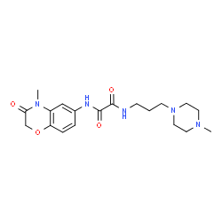 ChemSpider 2D Image | N-(4-Methyl-3-oxo-3,4-dihydro-2H-1,4-benzoxazin-6-yl)-N'-[3-(4-methyl-1-piperazinyl)propyl]ethanediamide | C19H27N5O4