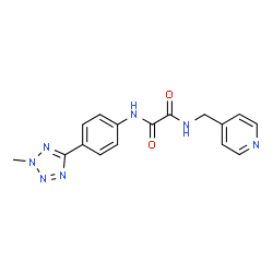 ChemSpider 2D Image | N-[4-(2-Methyl-2H-tetrazol-5-yl)phenyl]-N'-(4-pyridinylmethyl)ethanediamide | C16H15N7O2