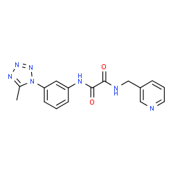 ChemSpider 2D Image | N-[3-(5-Methyl-1H-tetrazol-1-yl)phenyl]-N'-(3-pyridinylmethyl)ethanediamide | C16H15N7O2