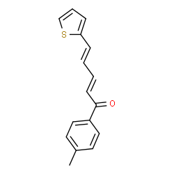 ChemSpider 2D Image | (2E,4E)-1-(4-Methylphenyl)-5-(2-thienyl)-2,4-pentadien-1-one | C16H14OS