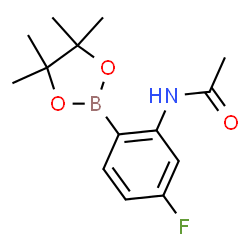 ChemSpider 2D Image | N-[5-Fluoro-2-(4,4,5,5-tetramethyl-1,3,2-dioxaborolan-2-yl)phenyl]acetamide | C14H19BFNO3