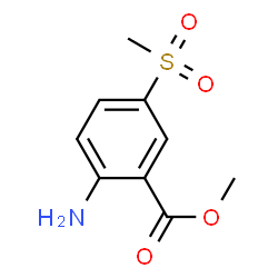 ChemSpider 2D Image | Methyl 2-amino-5-(methylsulfonyl)benzoate | C9H11NO4S