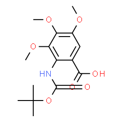 ChemSpider 2D Image | 2-[[(1,1-Dimethylethoxy)carbonyl]amino]-3,4,5-trimethoxybenzoic acid | C15H21NO7