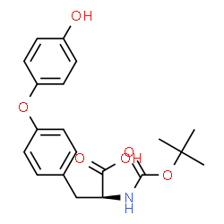 ChemSpider 2D Image | O-(4-Hydroxyphenyl)-N-{[(2-methyl-2-propanyl)oxy]carbonyl}-L-tyrosine | C20H23NO6