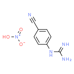 ChemSpider 2D Image | 1-(4-Cyanophenyl)guanidine nitrate (1:1) | C8H9N5O3