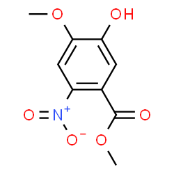 ChemSpider 2D Image | Methyl 5-hydroxy-4-methoxy-2-nitrobenzoate | C9H9NO6